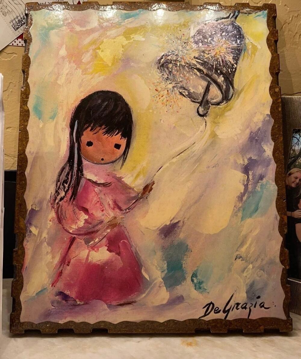 Ted DeGrazia "Bell of Hope" vintage Native American art